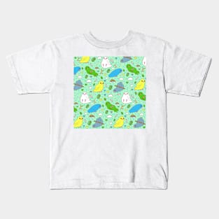 Lineolated Parakeet Pattern Kids T-Shirt